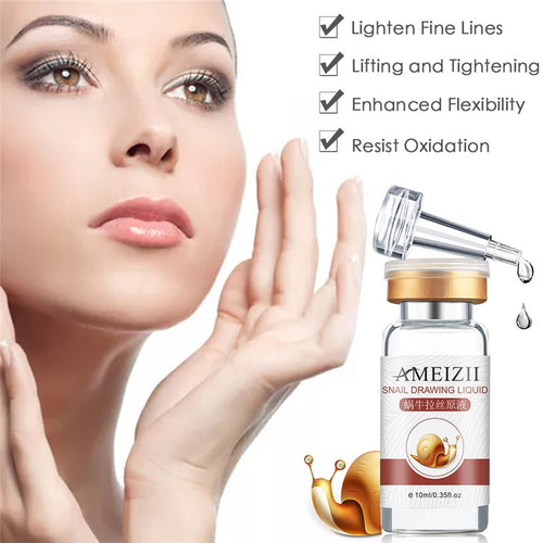 10ml Ameizii Snail Essence Care Moisturizing Anti-Aging Essence Facial Cosmetics Skin Smooth Whitening Fading Spots Elasticity